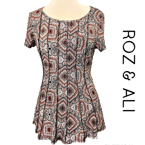 Roz & Ali Tops - 3/$15 ROZ & ALI BOHO Baby doll blouse (medium)